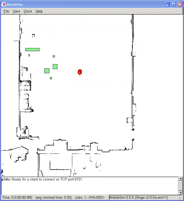 Desired Robot Starting Position in MobileSim